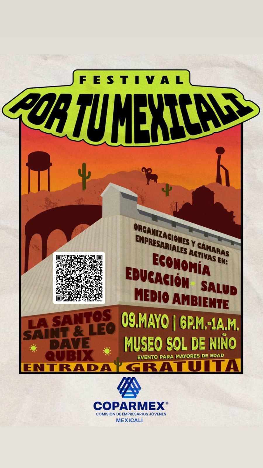 Poster oficial del Festival Por Tu Mexicali